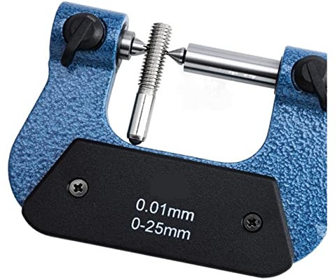 OUSIKA Außenmikrometer-Gewinde-Mikrometer-Messschieber 0–25 mm, 25–50 mm, 50–75 mm, 75–100 mm Mikrometer Lineal (Color : 25-50mm)