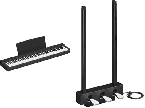 Yamaha P-225 Digital Piano & LP-1B Pedaleinheit, schwarz – Transportable Pedale für das Yamaha P-125 & das P-121 Digital Piano – 1 x 3 Pedale
