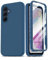 LeYi Handyhülle für Samsung Galaxy A55 5G Hülle mit Doppelseitige, Rundumschutz Schutzhülle mit Eingebautem Displayschutz, Kratzfeste Silicone TPU Bumper Outdoor Doppel A 55 Case Cover Blau