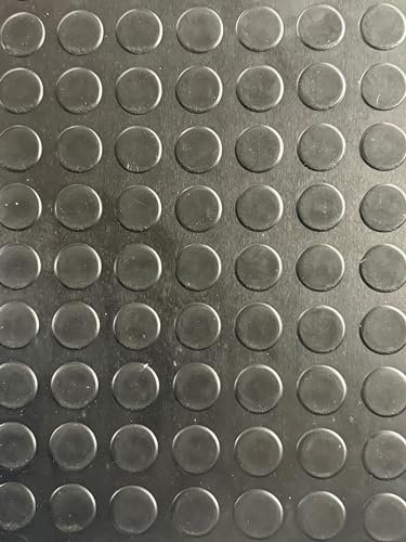 Coin Black Rubber Flooring 3mm Thickness - 1.0m Length x 1.5m Width (3ft3 x 4ft11)