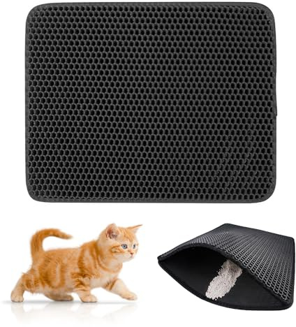1 Piece of Cat Litter Mat, Filter to Prevent Cat Litter from Being Carried Out, Indoor Cat Litter Box Mat, Cat Litter Mat for Floor, Washable and Foldable Cat Litter Mat, Small Cat Mat