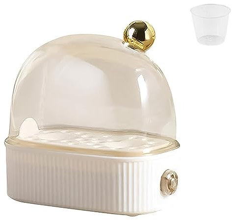 Small Egg Cooker,Egg Steamer,2 Egg Capacity Electric Egg Cooker for Hard Boiled Eggs for Quick Egg Cooking, Perfect for Dormitory, Household (White)