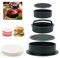 Burger Press, Burger Pattie Press 3 in 1 Set, Stuffed Burger Sandwich Cutter, Meat Beef Vegetable Hamburger Pattie Mould with 50 Pieces of Wax Paper.
