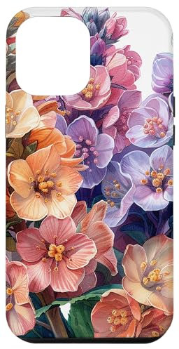 iPhone 15 Plus Bergenia Bouquet Floral Pastel Colors Graphic Case