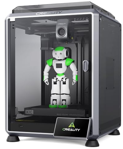Creality K1C 3D Printer, 600mm/s Fast Speed Auto Leveling 3D Printers with AI Camera for 300°C Printing, Switchable Silent Mode Reliable Carbon Fiber 3D Printing 220 * 220 * 250mm