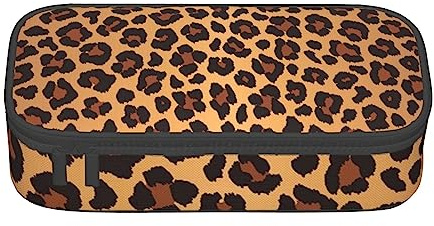 JUEXDEME Custodia per scuola Forniture per ufficio Motivo leopardato Astuccio per penne di grande capacità Astuccio per matite di grande capacità per studenti Astuccio per cancelleria Scatola per