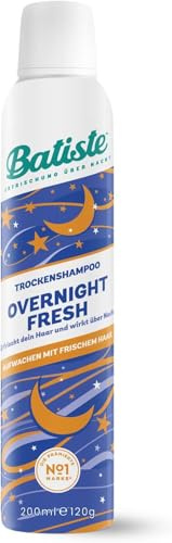 Batiste Trockenshampoo Overnight Fresh 200 ml, Dry Shampoo zum Auffrischen und Stylen der Haare, Haarstyling Spray ohne Ausspülen, Haarreinigung über Nacht (Packung mit 5)
