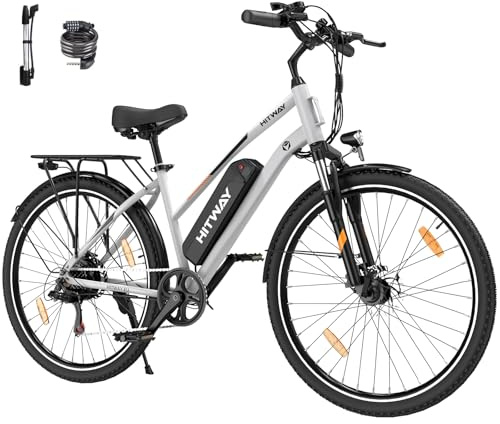 HITWAY E Bike 28 Zoll, Elektrofahrrad Pedelec für Damen und Herren, E-Fahrrad mit 36V 12Ah/13Ah Wechselakku, 250W Motor, 7 Gang Schaltung,StVZO Citybike Electric Bike Ebike Reichweite bis zu 35-90km