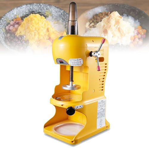 Máquina eléctrica para raspar hielo, trituradora de hielo comercial, máquina para hacer conos de nieve de gran capacidad, máquina para raspar hielo de sobremesa para familias, bares, cafeterías,Yellow