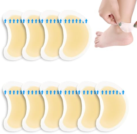 Blasenpflaster Ferse，Blasenpflaster set hydrokolloid pflaster set für Ferse, Zehen und Füße，Reibungsschmerzen Zehen (42 * 62mm, stück, 10)