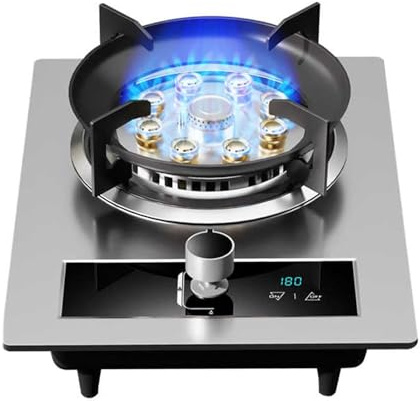 Cuisinière À Gaz D'intérieur 1 Feu, 7,2 KW, Plaque De Cuisson À Gaz Autonome En Verre, Avec Protection Anti-extinction Et Minuterie, Pour La Maison, La Cuisine Et Le Camping(NG)
