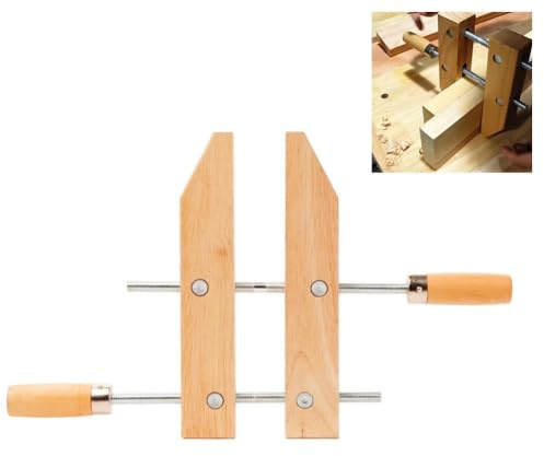 Wooden Handscrew Clamps for Woodworking 6 8 10 12 Inch Adjustable Wood Hand Screw Clamp with Steel Spindles DIY Projects(8inch)