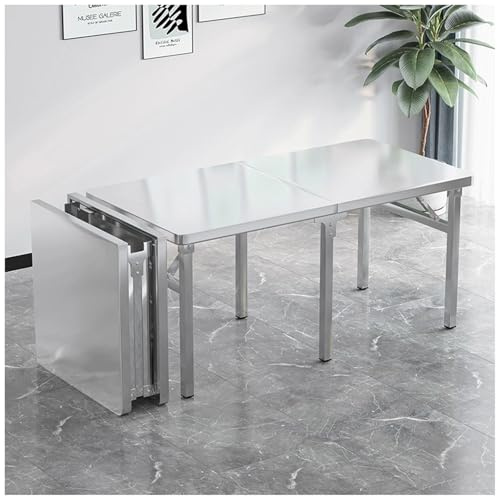 Stainless Steel Folding Table - Heavy-Duty Outdoor Workbench for BBQ, Cooking, & Prep - Perfect for Home, Commercial Use - 78.9x19.7x29.5