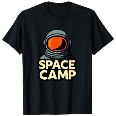 Space Camp Retro Astronauta Casco Maglietta
