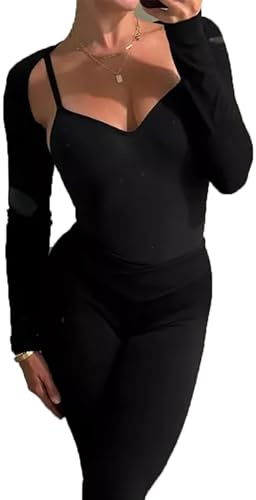 RUINIXCW Women's Long Sleeve Open Front Shrug Tops Casual Stretchy Bolero Workout Slim Shirts Going Out Sport Crop Cardigans (Black, M)