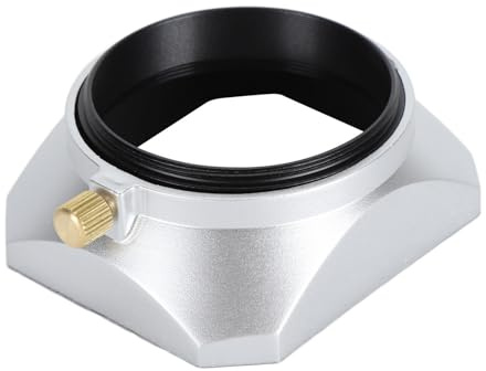 KIMISS Pare-Soleil carré en Alliage D'aluminium, 49mm, Pare-Soleil Professionnel pour Appareils Photo DSLR sans Miroir, Accessoire argenté