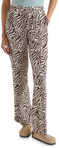 Cecil Pantalones de Pierna Recta para Mujer con Estampado de Cebra 3717272