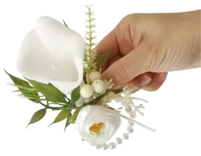 GHHZML Boutonniere Tulpan Liljekonvalj Bröllopsbukett Ögla för Lady Honor Brudgum Godfather Party Fotografi Firande