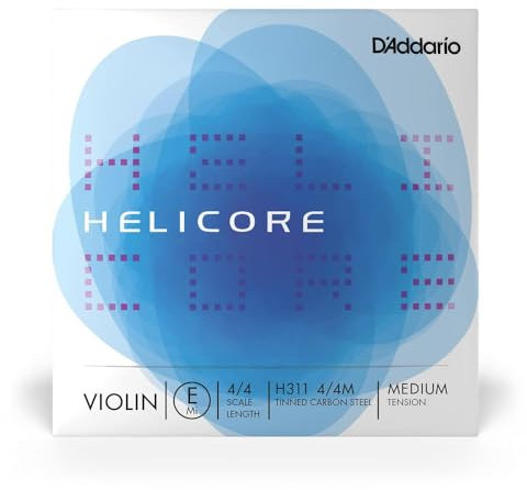 D'Addario Helicore Geigensaiten - Violine Saiten Geige 4/4 - H311-4/4M Violinen Einzelsaite 'G' verzinkter Kohlefaserstahl 4/4 Medium