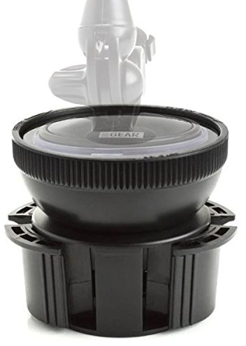 USA GEAR Adjustable Cup Holder Suction Mounting Surface - Compatible with Suction Mount Wireless Car Chargers - Adjustable Design Holds Suction Mounts for Qi Chargers and More Suction Mount Devices