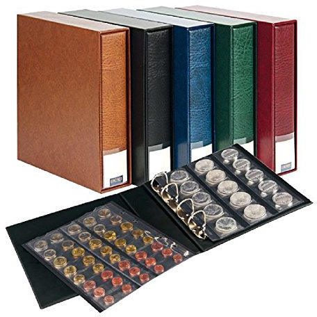 Lindner 3532M - W Münzalbum PUBLICA M mit 10 Münzblättern-weinrot