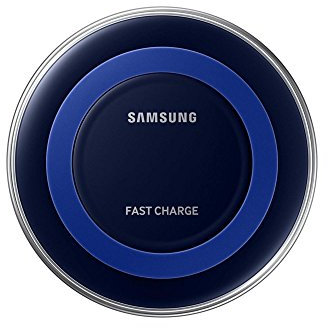 Samsung Original Fast Wireless Charging Pad with Travel Adaptor - Blue/Black