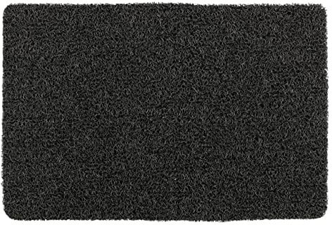 WENKO Esterilla de baño Indoor & Outdoor Loop gris 40 x 60 cm - Alfombra para ducha, baño, piscina, sauna con estructura antideslizante, plástico, 40 x 60 cm, Gris