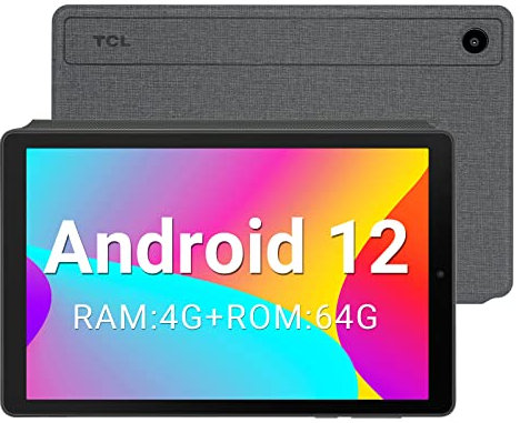 TCL Tablette Android Tab 8V, Tablette Tactile 8 Pouces, 4 Go RAM + 64 Go (jusqu'à 512 Go), 5500 mAh, Tablette Wi-FI de Base avec Coque, Prime Black