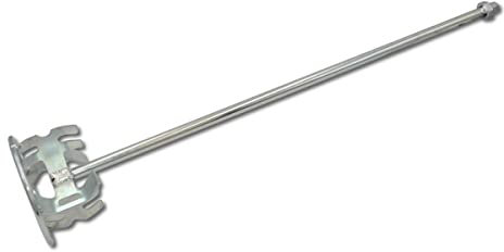 DEWEPRO® Gipsrührer - Farbrührer verzinkter Stahl mit 60mm Paddelhöhe, M14-Gewinde, Gipsmischer ø120x600mm, Rührquirl zum Verrühren von Gipsmörtel