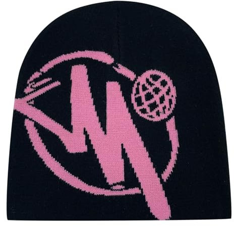 Kashyke Minus Two Beanie Mütze Minustwo Y2k Strickmützen für Damen Herren Beanie Mütze Web Soft Slouchy Knitted Hut Winter Cap Outdoor