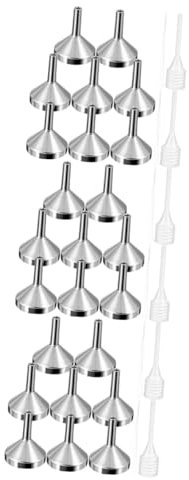 Zerodeko 3sets Piccoli Funnel Metallo Con Pipette Per Trasferimento Liquidi Confezione Per Bottiglie Di Profumo e Cosmetici