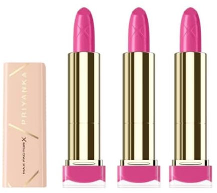 3 x Max Factor Colour Elixir Priyanka Lipstick - 098 Wild Flamingo