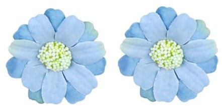 ORFOFE 50stücke Künstliche Chrysanthemen Blütenköpfe Hellblau Dekorative DIY Blumen Für Hochzeiten Basteln Haarschmuck Und Kleidung Leichte Stoffblumen Für Kreative