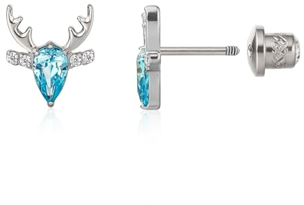 Limerencia G23 Hypoallergen Titan CZ Ohrstecker mit Schraubverschluss,Nickelfreie Gesundheitsstecker Medizinische Ohrringe für Damen Empfindliche Ohren
