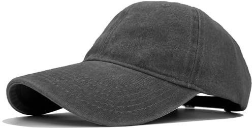 AHLPO Baseball Cap Herren Damen - Vorgewaschen, Einstellbare Basecap, Unisex Schildmütze für Freizeit Outdoor Sport Tennis Golf Reisen, Baseballkappe Sonnenschutz Cap Herren Damen (Schwarz)