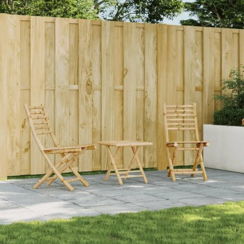 Sufrk Gartenstühle 2 STK. Garten StüHle Relaxsessel Garten Gartensessel Outdoor GartenstüHle Klappbar 43x54x88 cm Bambus