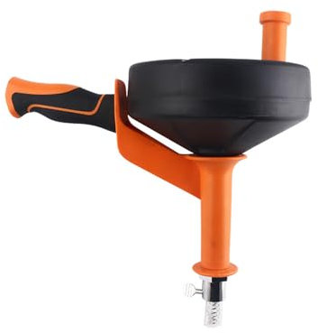 Gevvnss Sonda Sturatubi 13 m/42.7ft,Stura Lavandini e Scarichi Professionale,con Drill Adapter,Tubo Protettivo e Guanti,Molla Sturatubi per Scarico Cucina Doccia Intasato e WC