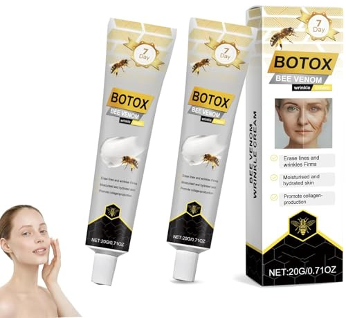 Bienengift Anti-Falten-Creme,Bienengift-Faltenentfernungscreme, Anti-Falten-Feuchtigkeitscreme für Gesicht und Hals,Bienengift Anti-Falten-Creme für alle Hauttypen (2)