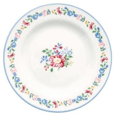 GreenGate Elina kleiner Teller Dessertteller Blumenmuster Porzellan Ø15 cm