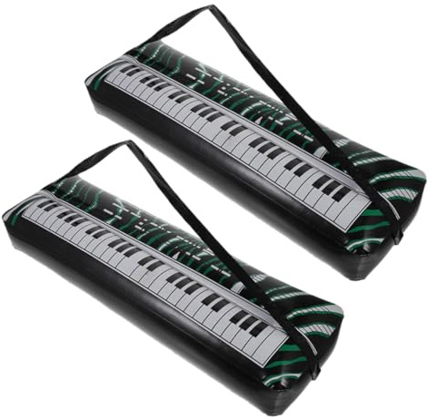 Warmhm 2pcs Clavier Musical Gonflable pour Garçon et Filles Design Réaliste en PVC, Portable et Sûr, pour Décoration Fête d'anniversaire Intérieure