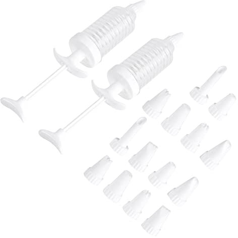 ULTECHNOVO 1 Juego Decoración De Postres Prensa Para Galletas Y Boquillas De Glaseado Incluye Prensa De Galletas Y Boquillas Ergonómico Limpiar Para Hornear Y Decorar 16 Piezas