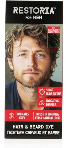 Restoria Men's Hair & Beard Dye Kit in DARK BLONDE | Quick Grey Coverage
