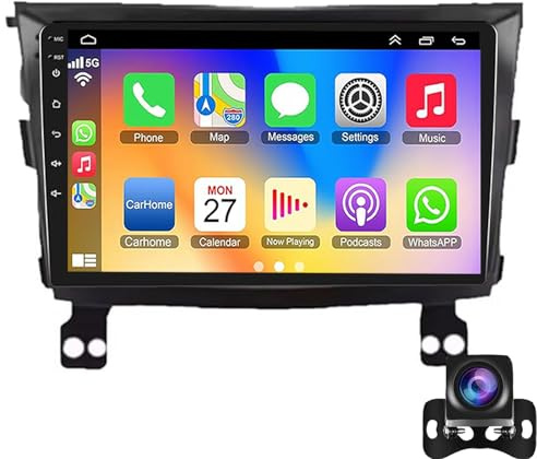 Car Stereo For Ssa-ngYong Tivoli 2015-2022 With Carplay Android Auto 9 Inch Touchscreen Android 14 Car Radio With GPS Navigation HiFi Bluetooth FM RDS SWC Backup Camera(Color:4-Core 1+16G)