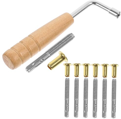 GARVALON Schraubschlüsselsatz für Leiersaiten aus Metall mit Glatter Oberfläche und Feiner Verarbeitung Harfenstifte für Lyra Harfen Enthusiasten und Anfänger