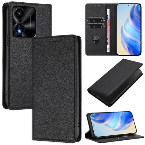 XINYEXIN Cover per Honor X5C Plus, Custodia Portafoglio in Pelle Cover Folio a Libro con Slot per Porta Carte Supporto Magnetica Flip Case - Nero