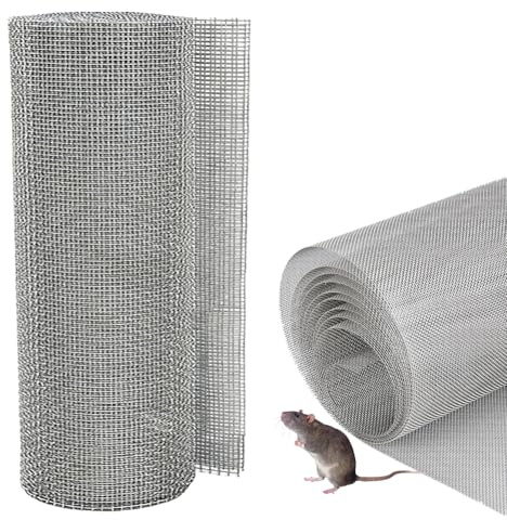 Malla fina de 1 mm, 40 x 248 cm, malla de acero inoxidable 304, malla de alambre de acero inoxidable, adecuada para ventilación, rejilla protectora de metal, para jardín