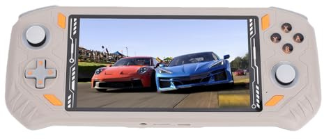 YUEHISY Console di Gioco Portatile, Uscita HDMI con Schermo da 5,5 Pollici Quad Core RK3562 2G RAM, Lettore di Gioco Portatile (Beige)