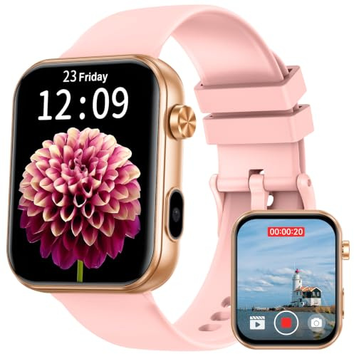 Montre connectée avec Femme Homme Smartwatch: 1.91 HD Écran avec Prendre une Photo Enregistrement Vidéo Appel Bluetooth Cardiofréquencemètre SpO2 Sommeil Moniteur 256MB RAM Compatible Android et iOS