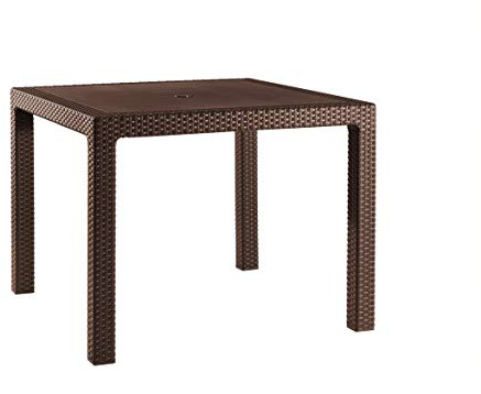 Keter - Mesa de Comedor Exterior Quartet de 4 plazas, Color marrón