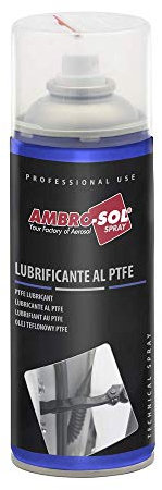 Ambro-Sol - L050 Lubrifiant Spray PTFE, Protecteur Contre La Poussière, Idéal pour Serrures, Charnières ou Joints, Aérosol 100% Recyclable à l’Infini de 400 ml (L'emballage peut varier)